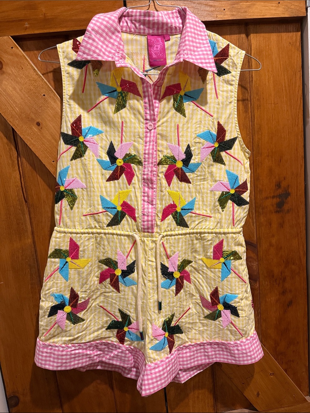Queen Of Sparkles sold out sample Pinwheel romper